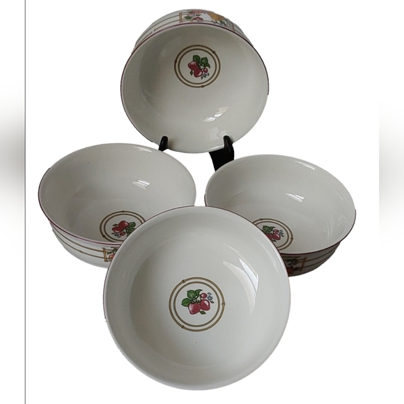 VILLEROY & BOCH " MON JARDIN" VITRO PORCELAIN 4 OATMEAL/ FRUITS  BOWL - Picture 2 of 5